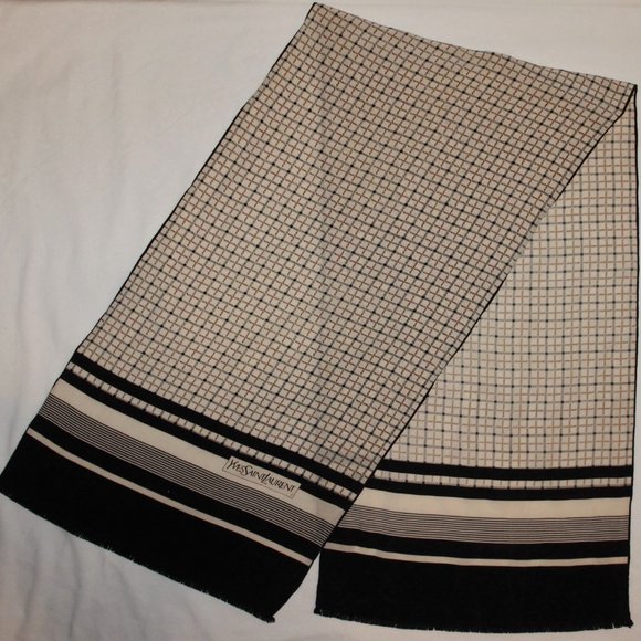 Vintage 80s YSL Shirt + (x2) Silk Scarfs - Picture 11 of 13